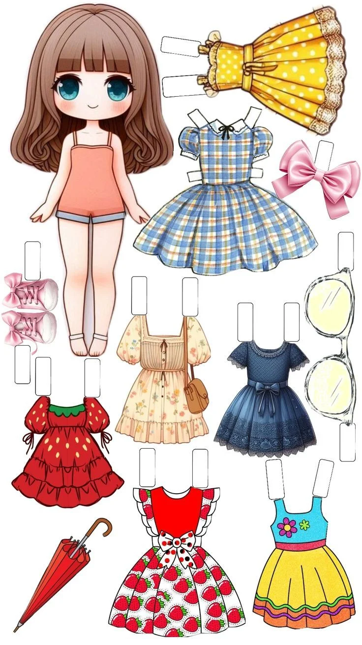 Kağıt Bebek Kes Boyama Yapıştır Oyna Etkinliği