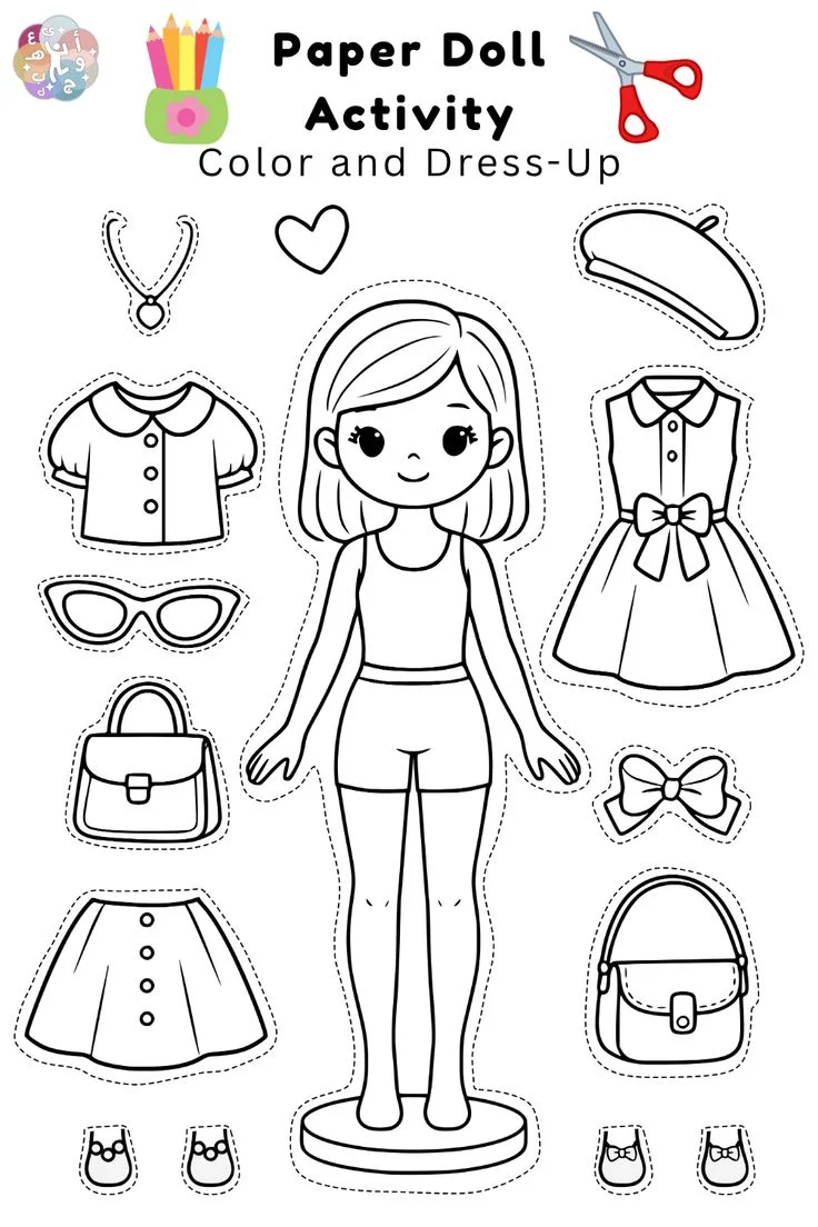 Oyuncak Bebek Boya Kes Yapıştır Etkinliği